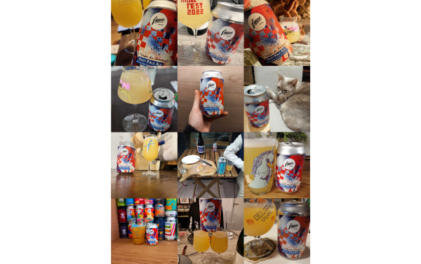 photos des canettes de bière craft fauve illustrées par Justine figueiredo