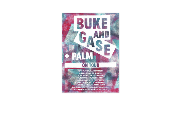 Affiche de concert Buke and Gase + PALM US TOUR