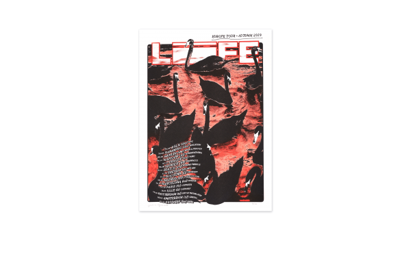 life Europe tour gigposter riso printed