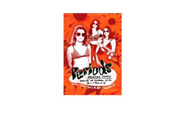 affiche de concert periods à l'espace b release party gigposter