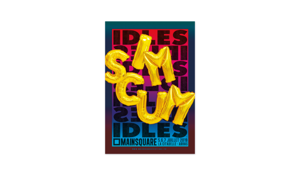 idles playing main square exposition d'affiches de concert gigposter balloons