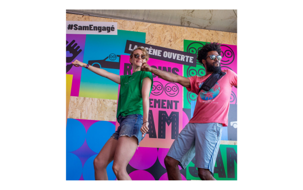 Photo d'ambiance du stand SAM lors de Solidays 2022