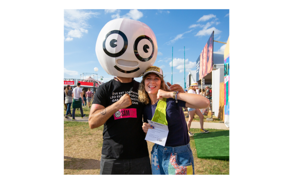 Photo d'ambiance du stand SAM lors de Solidays 2022